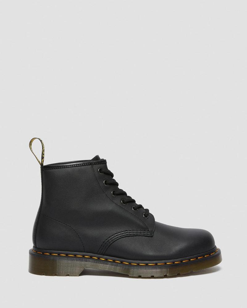 Black Women's Dr Martens 101 Leather Ankle Boots | CA 4OKI